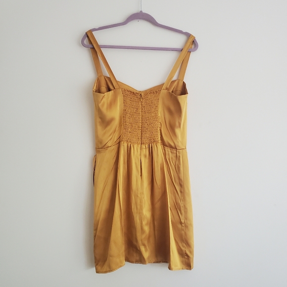 NWT Reformation Fonda 100% Silk Bustier Bodice Ochre Yellow Size 12 - Picture 8 of 11